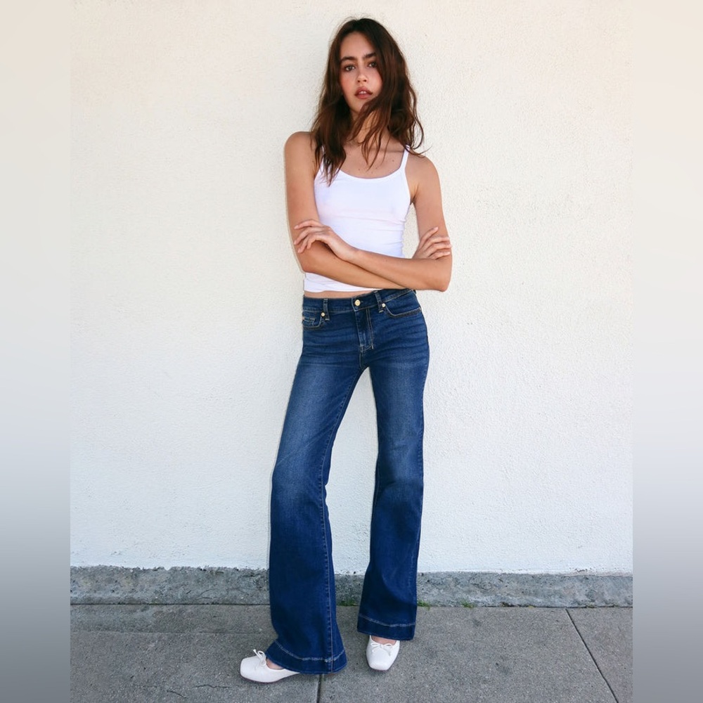 7 For All Mankind Dojo Flare Low Rise Jeans